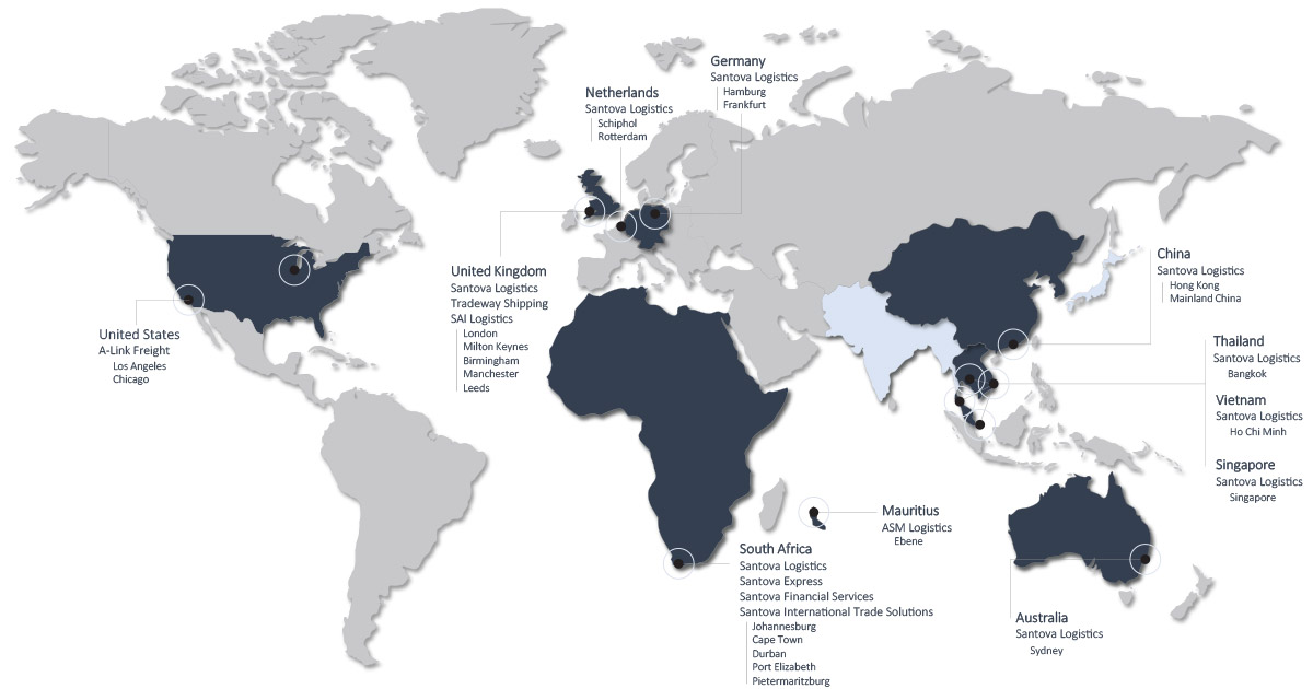 Santova worldmap